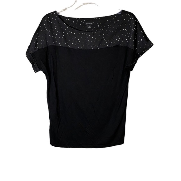 Ann Taylor Women’s Black with Polka Dots Blouse - Picture 1 of 4